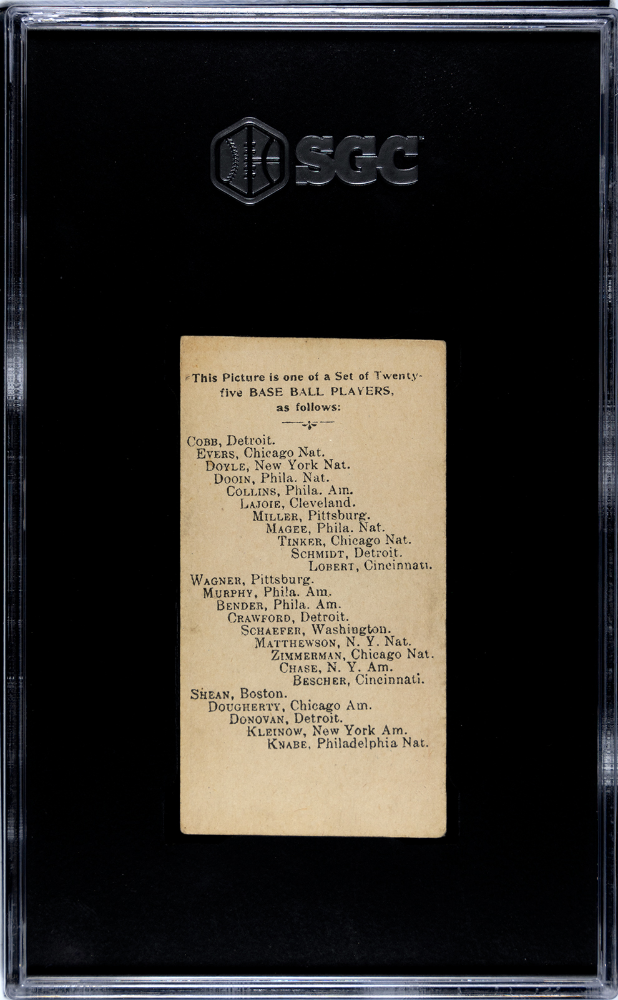 1909 E102 Ty Cobb SGC 5