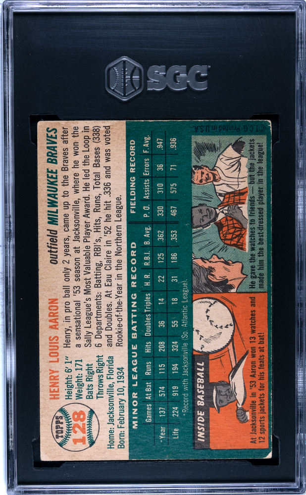 1954 Topps Henry Aaron #128 SGC 4