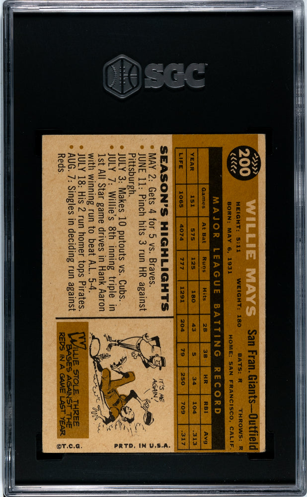 1960 Topps Willie Mays #200 SGC 4.5