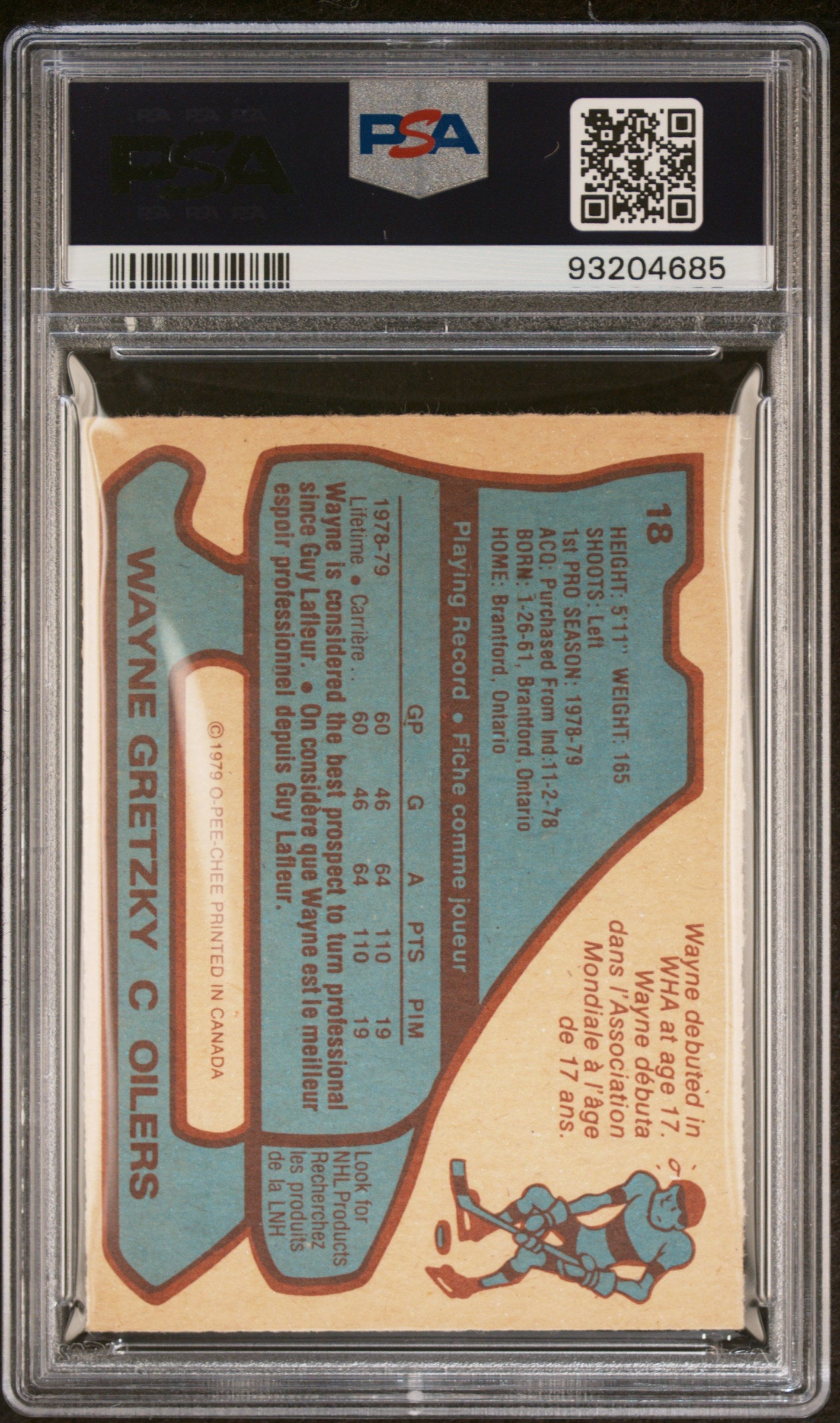 1979 O-Pee-Chee Wayne Gretzky #18 PSA 6