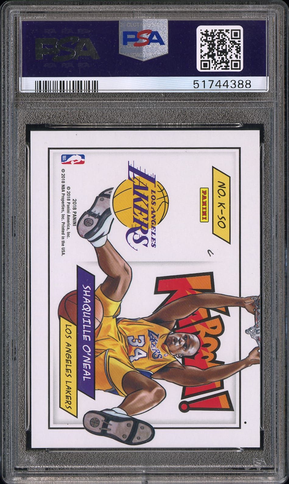 2018 Panini Kaboom! Shaquille O'Neal #SO PSA 9