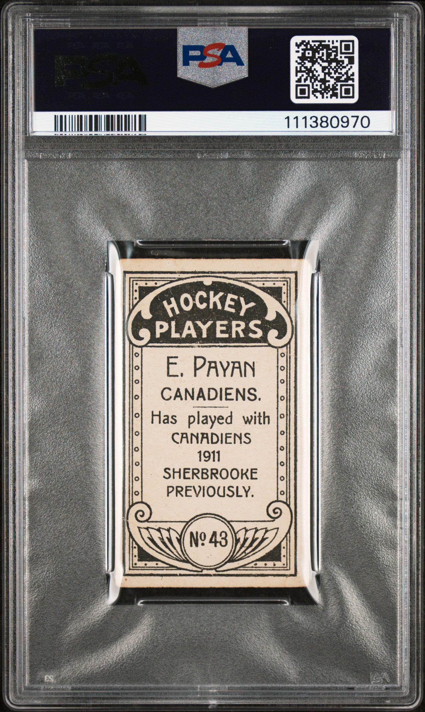 1911 C55 Eugene Payan #43 PSA 3