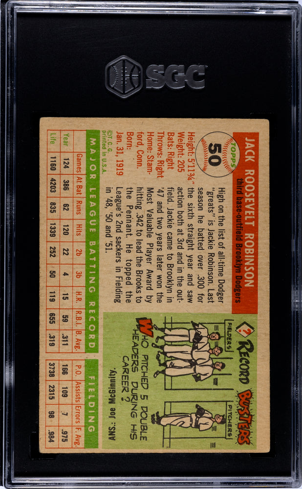 1955 Topps Jackie Robinson #50 SGC 3