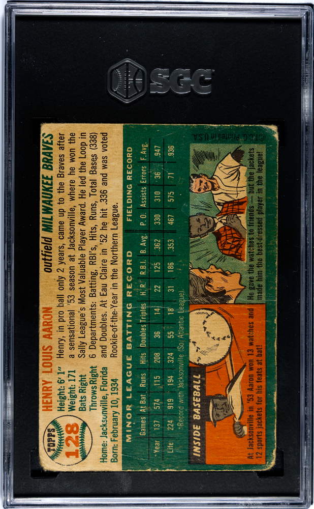1954 Topps Henry Aaron #128 SGC 1