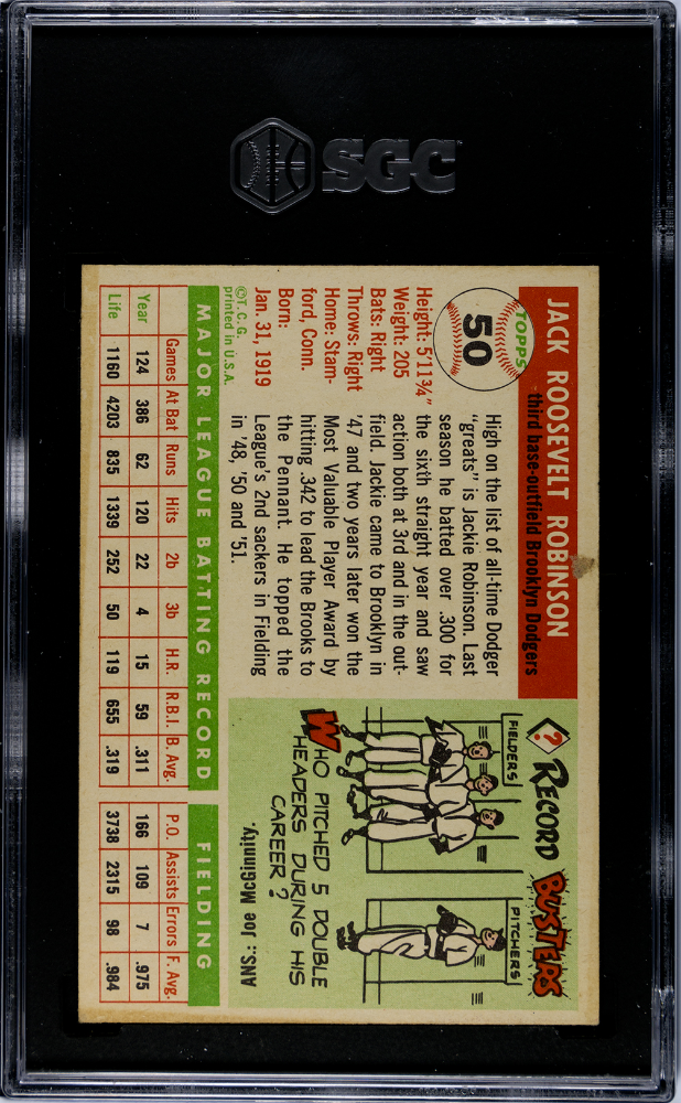 1955 Topps Jackie Robinson #50 SGC 4
