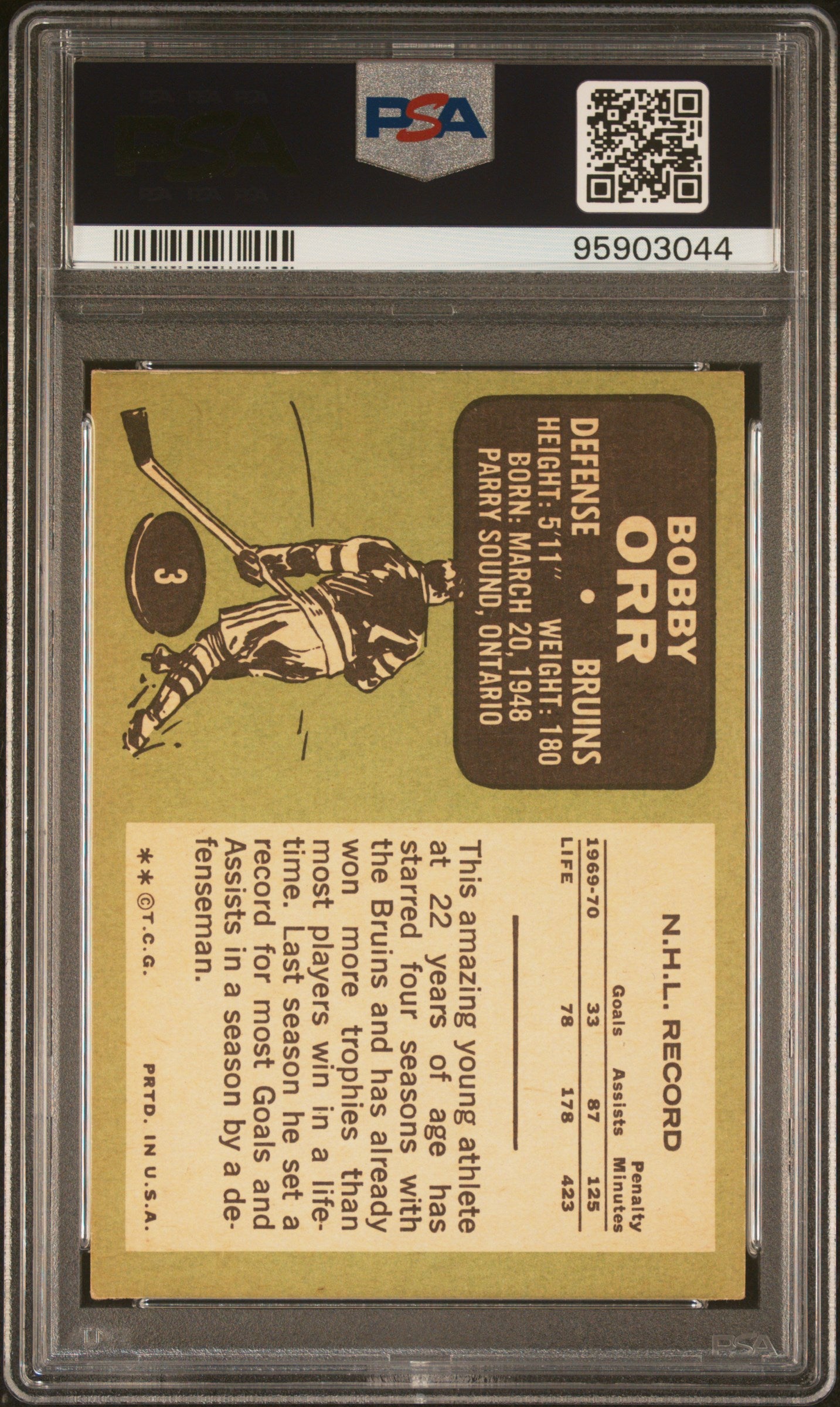 1970 Topps Bobby Orr #3 PSA 5