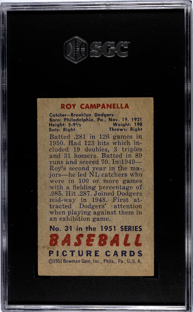 1951 Bowman Roy Campanella #31 SGC 4.5