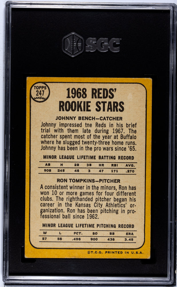 1968 Topps Johnny Bench #247 SGC 4.5