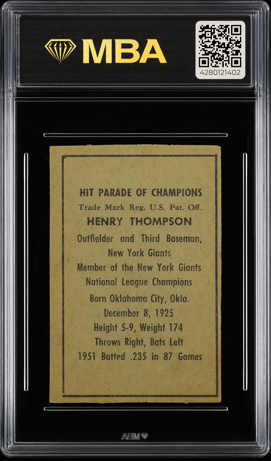 1952 Berk Ross Hank Thompson MBA 4