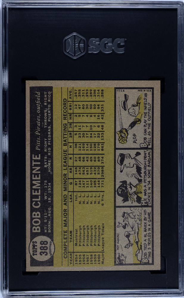 1961 Topps Bob Clemente #388 SGC 4.5