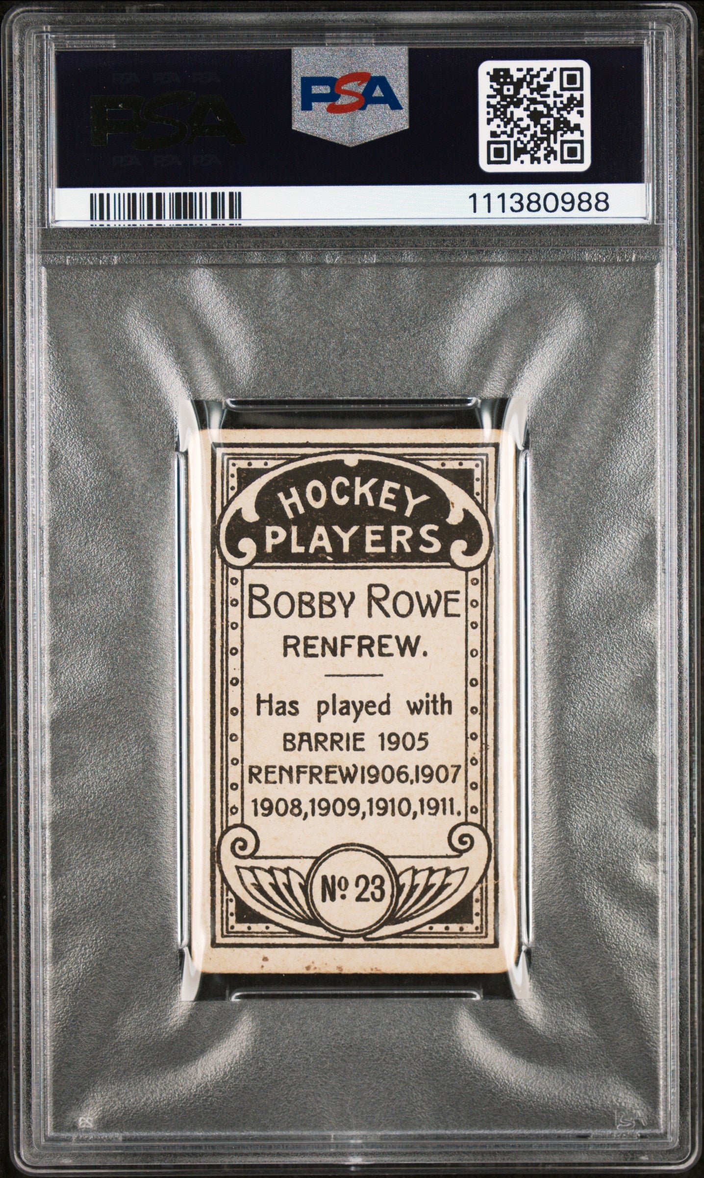 1911 C55 Bobby Rowe #23 PSA 2