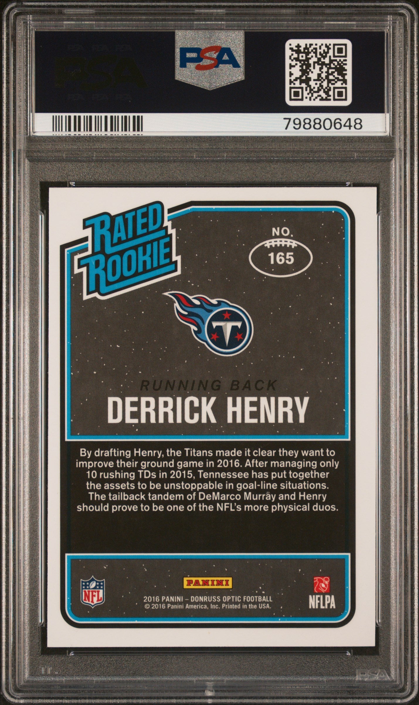 2016 Panini Donruss Optic Derrick Henry #165 PSA 10