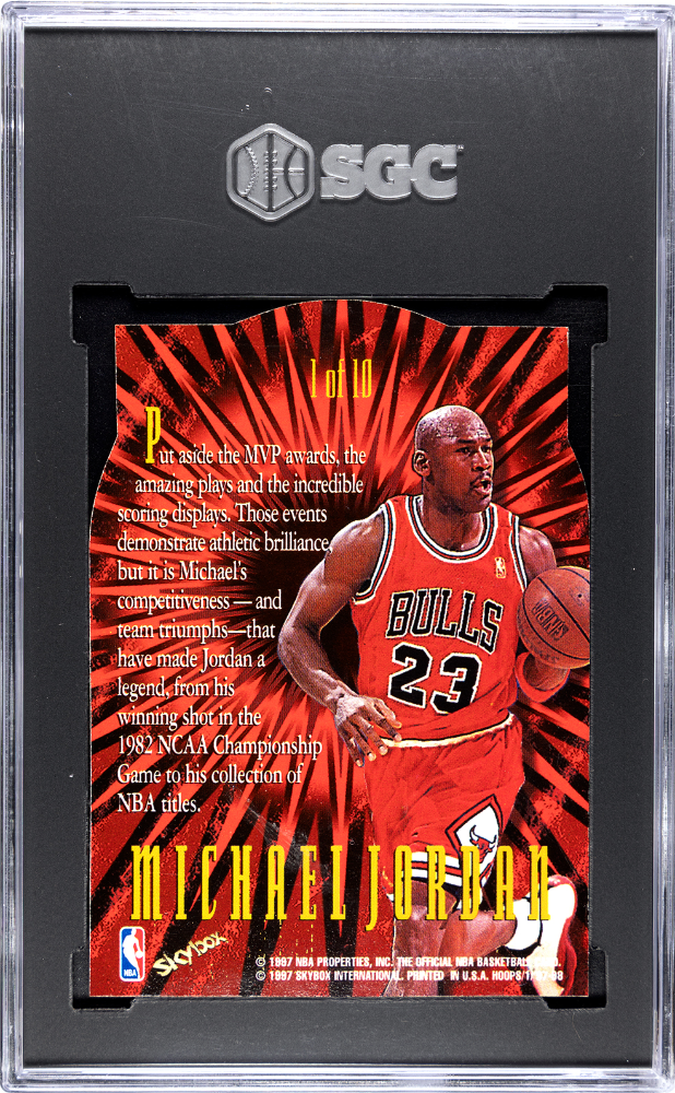 1997 Nba Hoops Michael Jordan #1 Hooperstars SGC 9