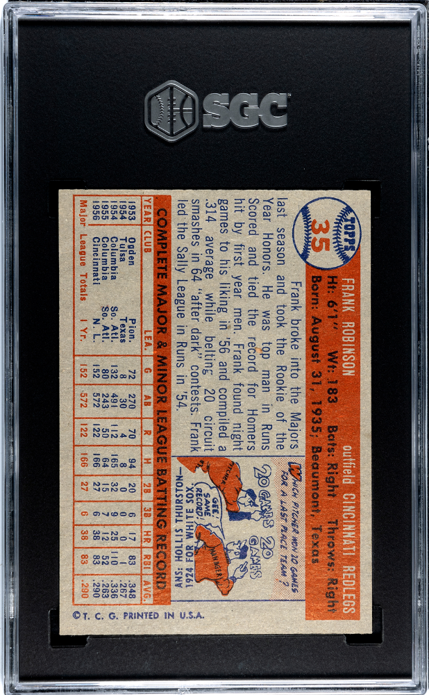 1957 Topps Frank Robinson #35 SGC 6