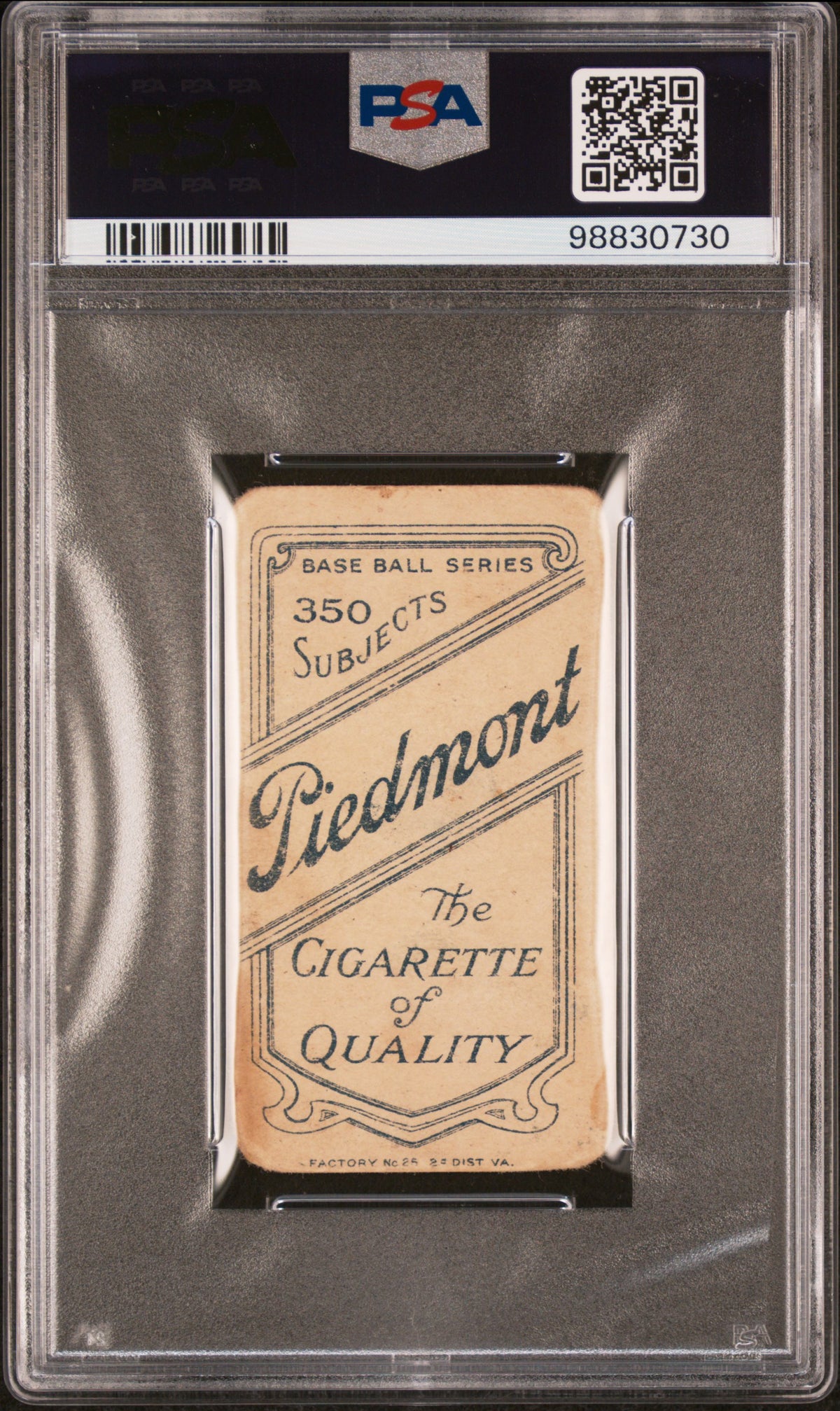 1909-11 T206 Piedmont 350 Jake Atz PSA 1
