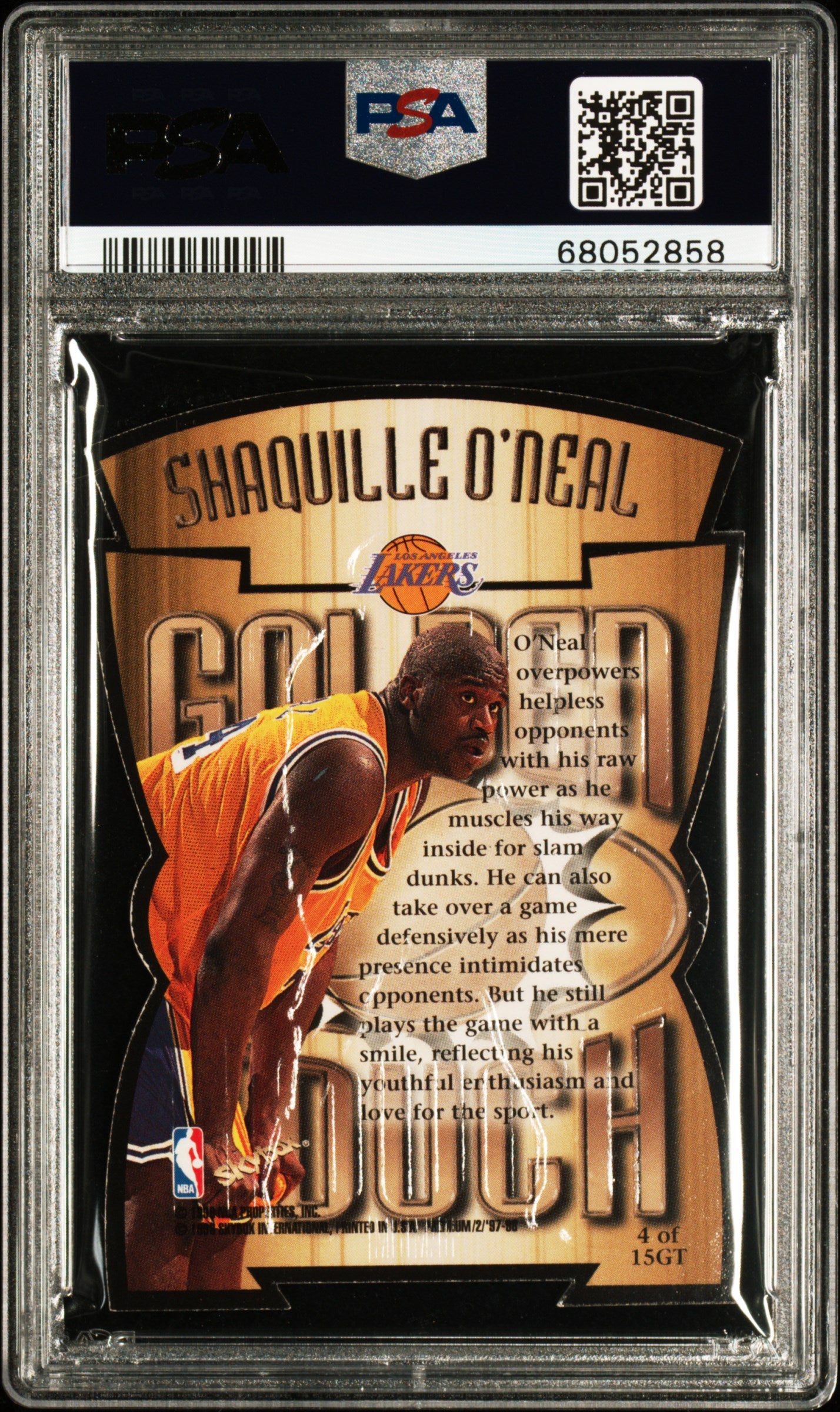 1997 Skybox Premium Golden Touch Shaquille O'Neal #4GT PSA 8