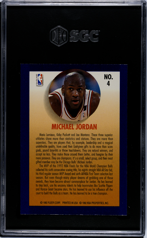 1992 Fleer Michael Jordan #4 Team Leader SGC 8