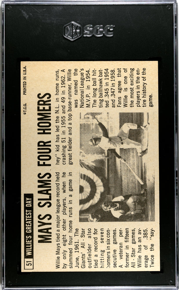 1964 Topps Giants Willie Mays #51 SGC 7