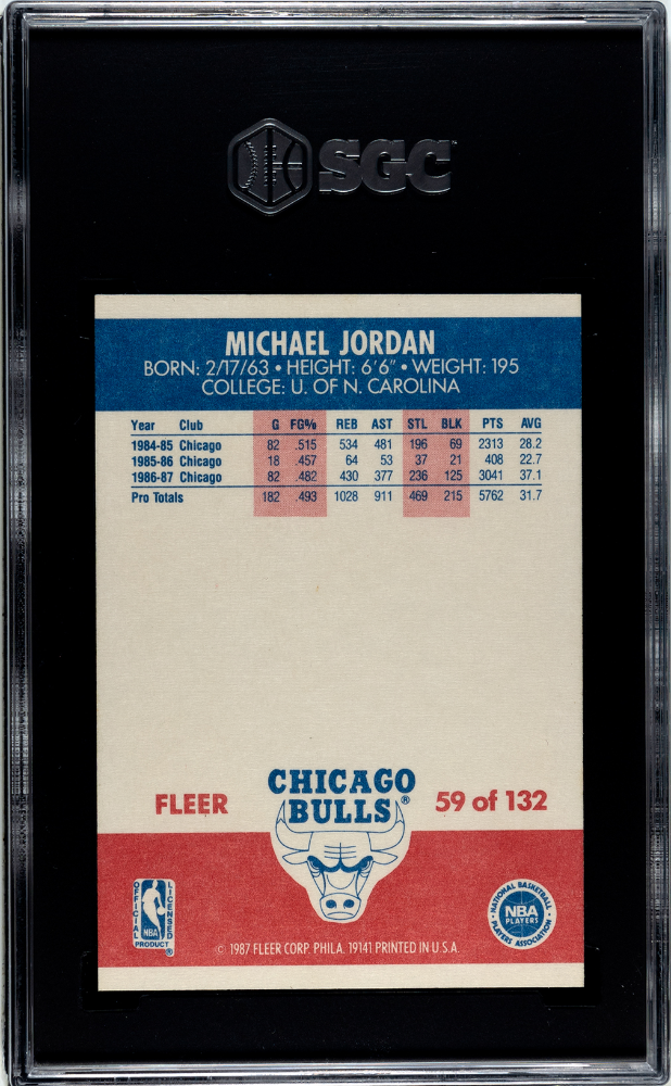 1987 Fleer Michael Jordan #59 SGC 8.5