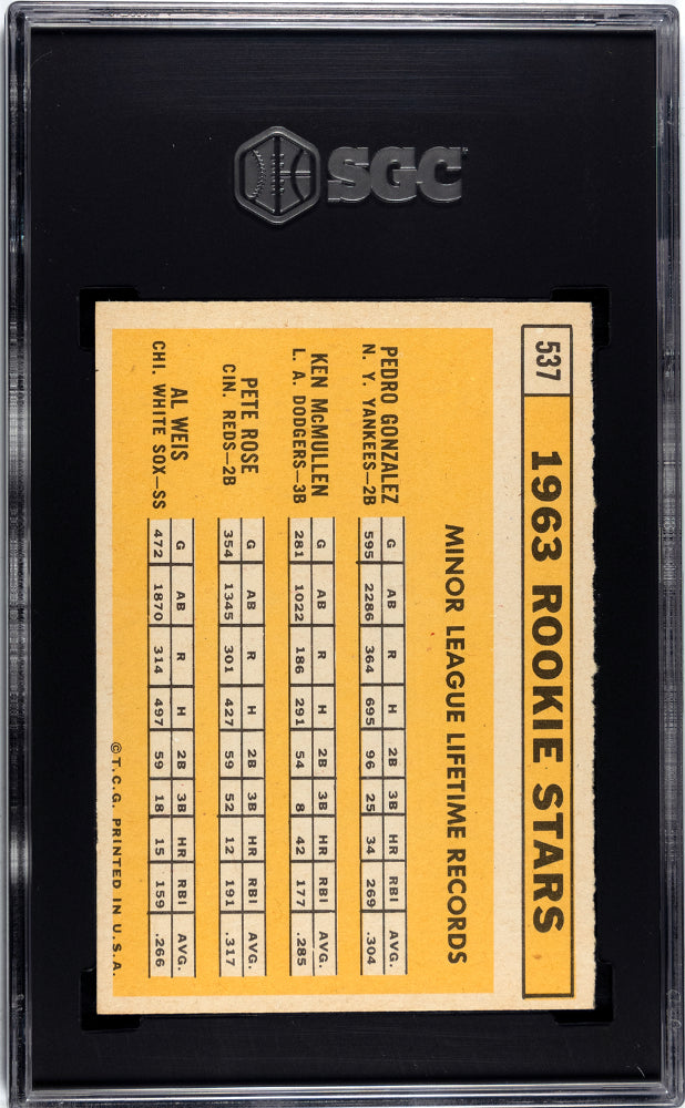 1963 Topps Pete Rose #537 SGC 7
