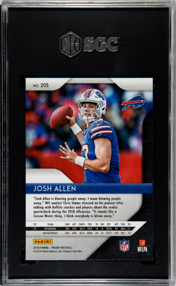 2018 Panini Prizm Josh Allen #205 SGC 9