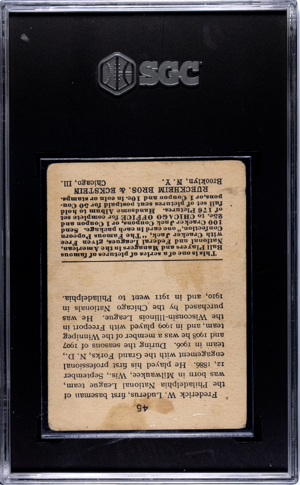 1915 Cracker Jack Fred Luderus #45 SGC 1.5