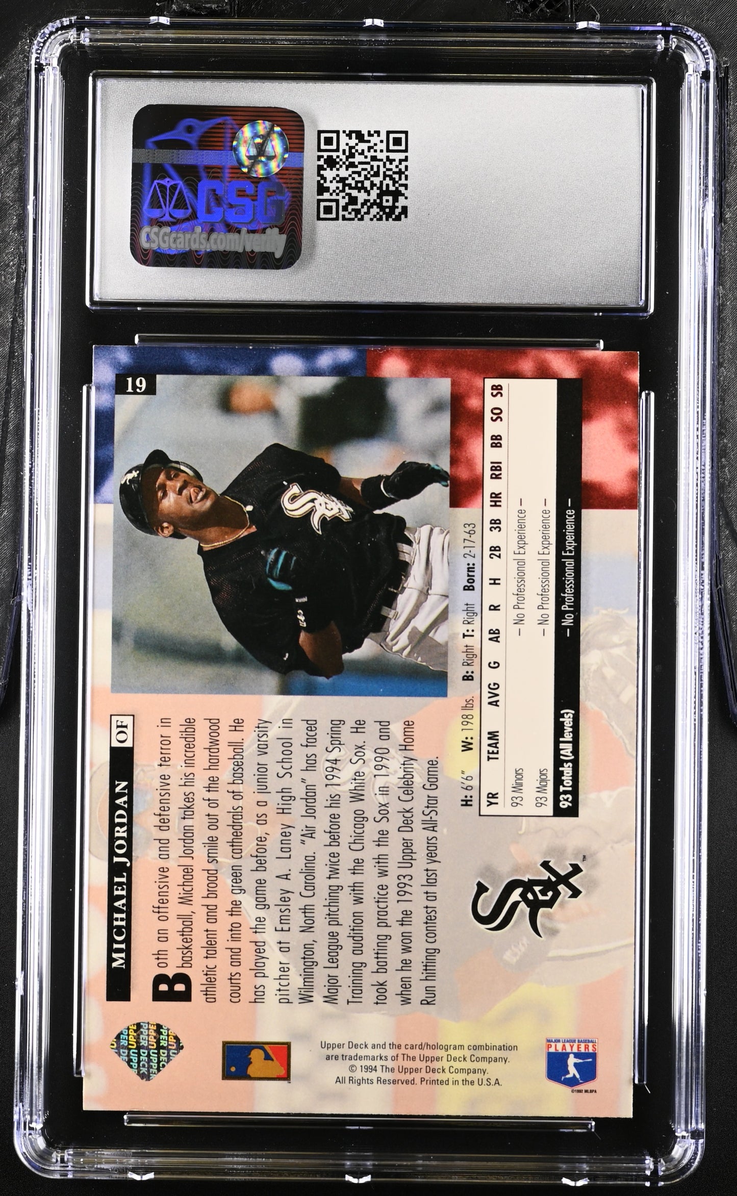 1994 Upper Deck Michael Jordan #19 CGC 9