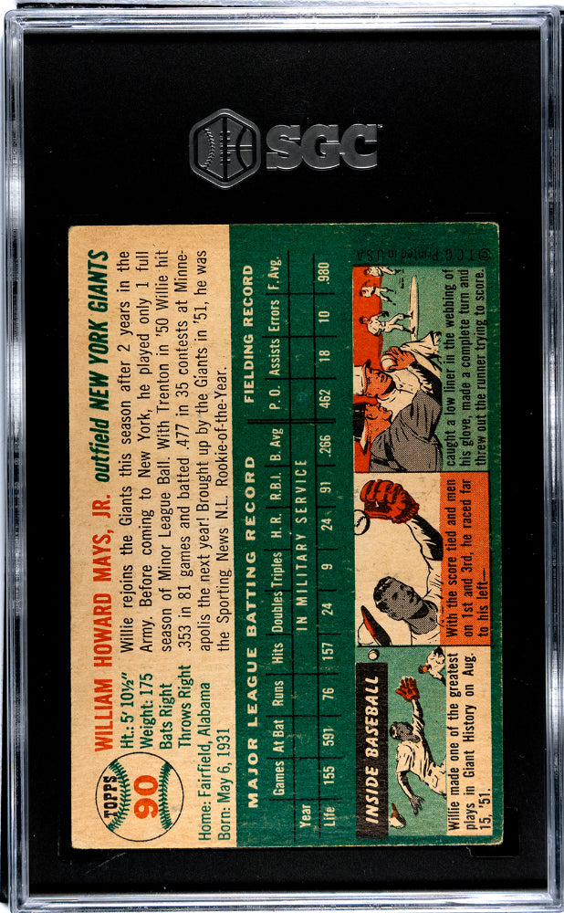 1954 Topps Willie Mays #90 SGC 4
