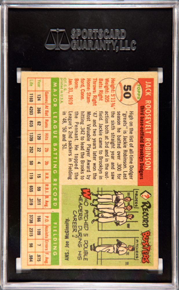 1955 Topps Jackie Robinson #50 SGC 5.5