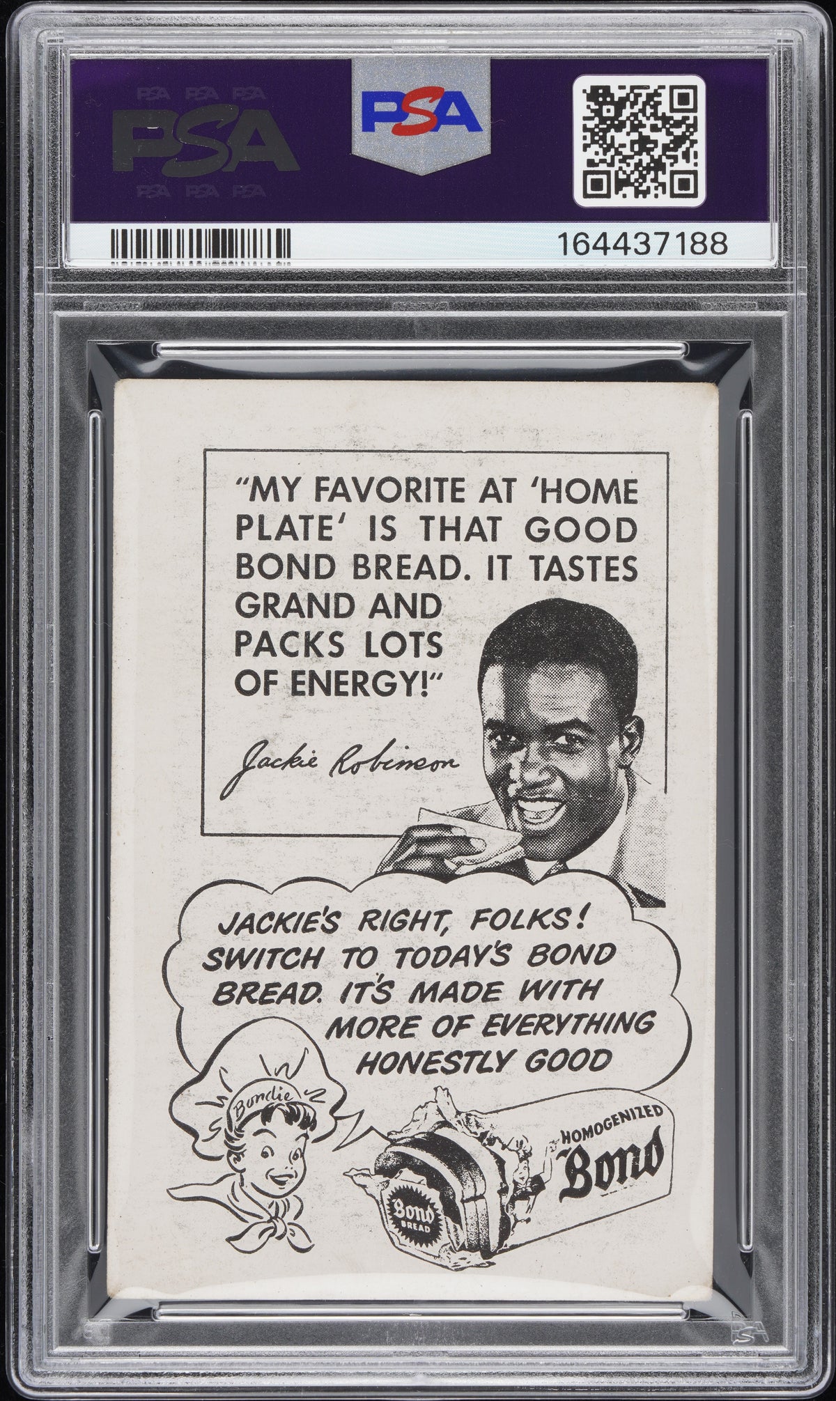 1947 Bond Bread Jackie Robinson Jackie Robinson Sliding PSA 2.5