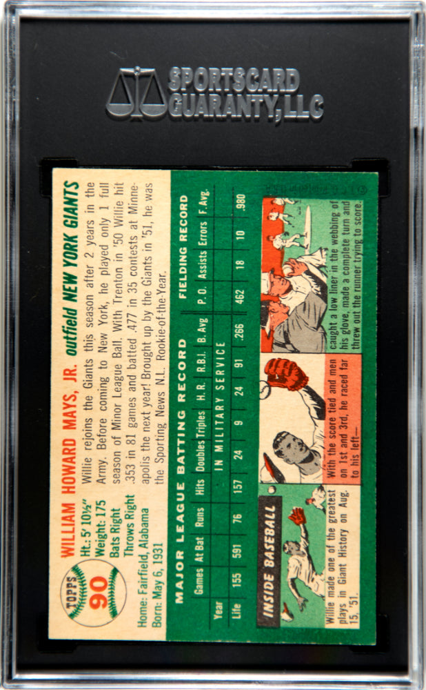 1954 Topps Willie Mays #90 SGC 7