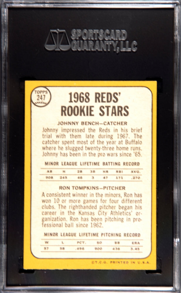 1968 Topps Johnny Bench #247 SGC 7