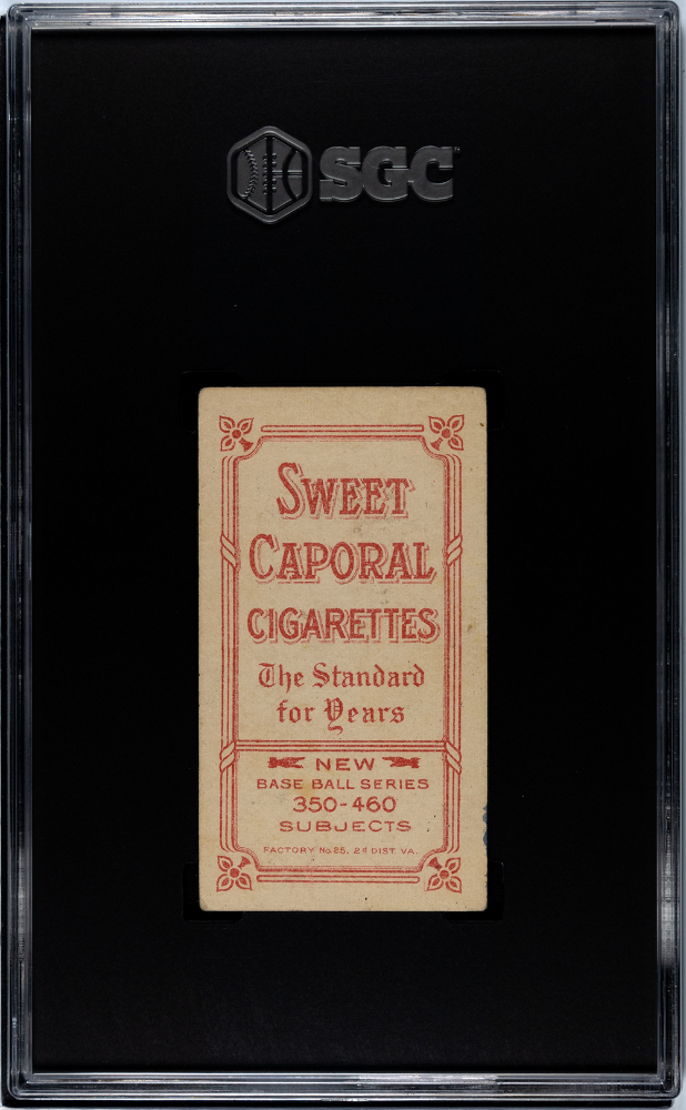 1911 Sweet Caporal (T206) Wildfire Schulte Back View SGC 2