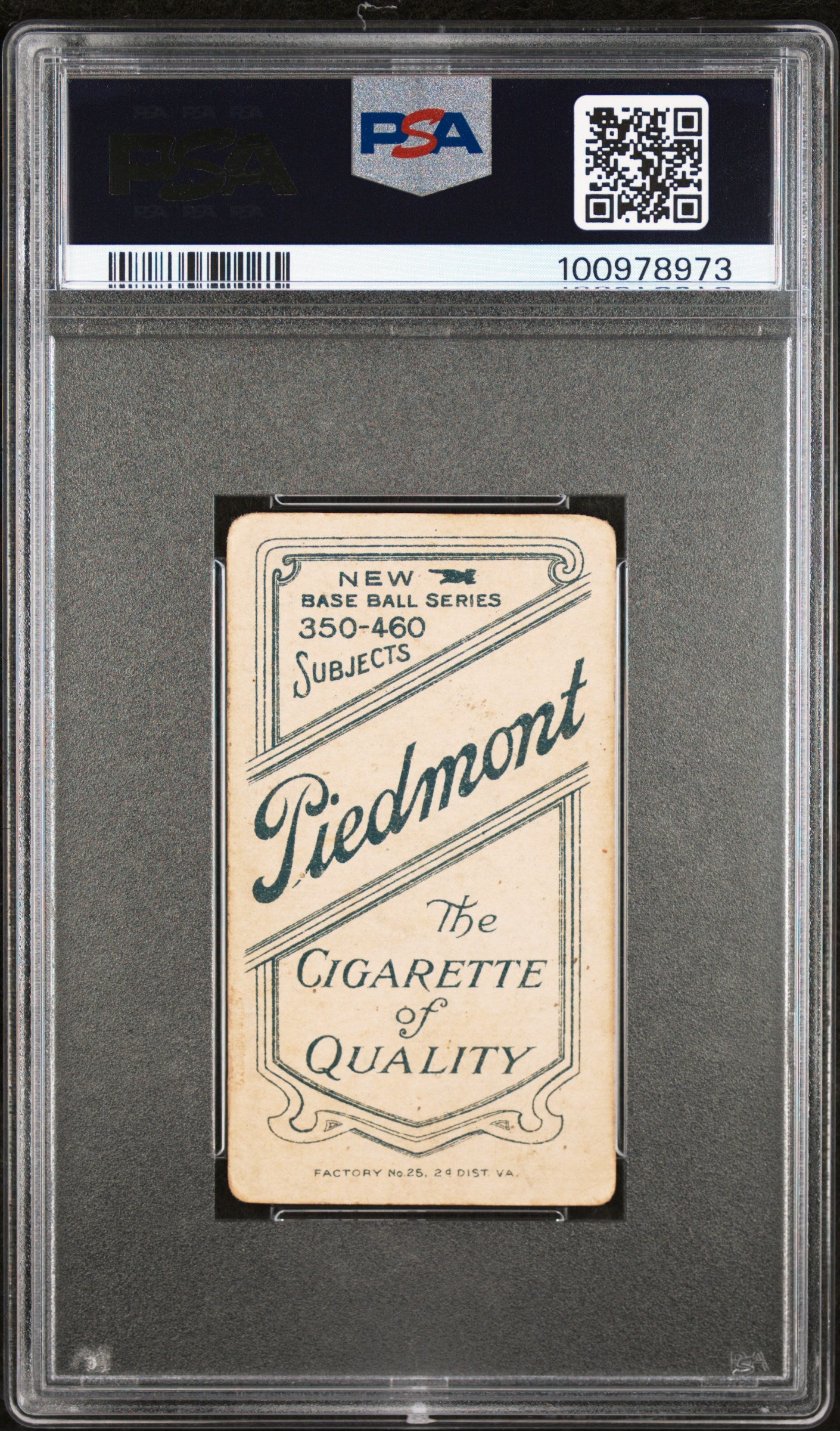1909-11 T206 Piedmont 350-460/25 Johnny Evers With Bat,Chicago Shirt PSA 1.5