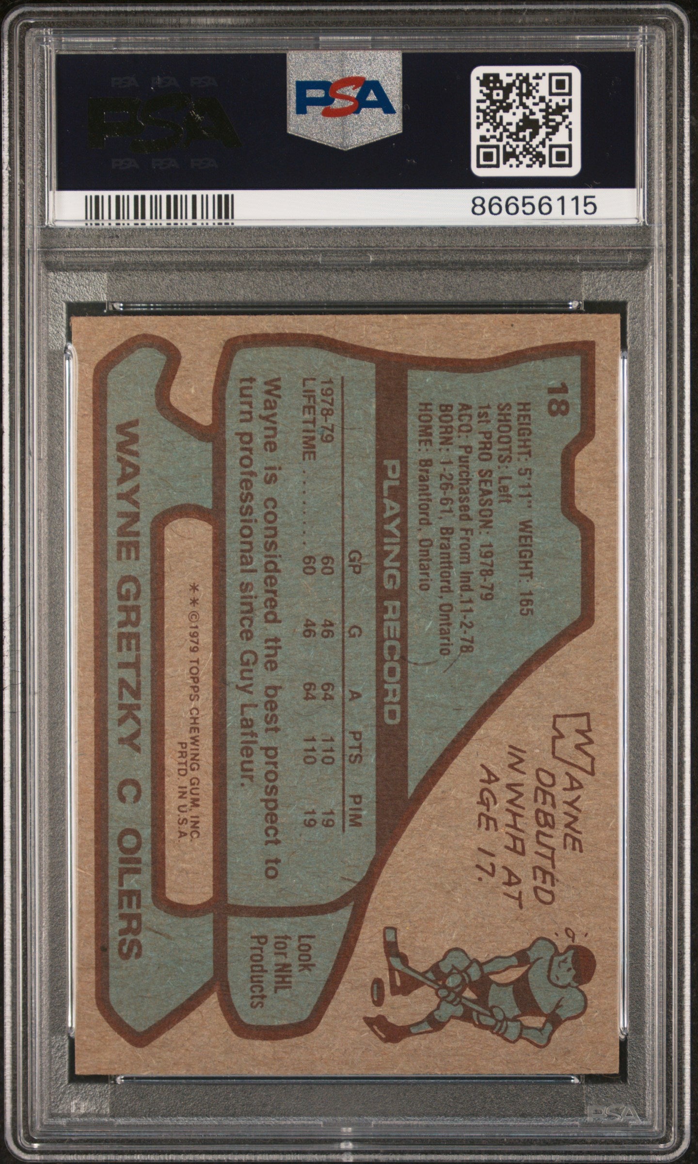 1979 Topps Wayne Gretzky #18 PSA 5