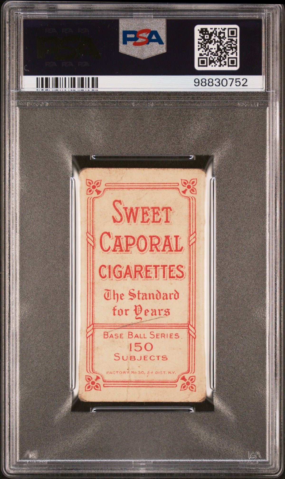 1909-11 T206 Sweet Caporal 150/30 Bill Bradley Portrait PSA 1.5 MK