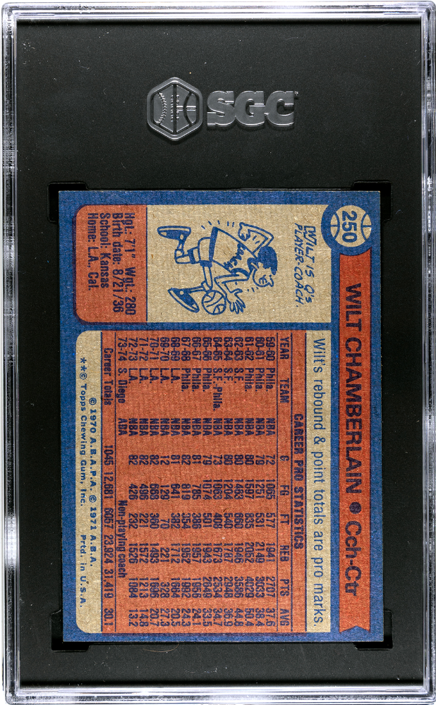 1974 Topps Wilt Chamberlain #250 SGC 6.5