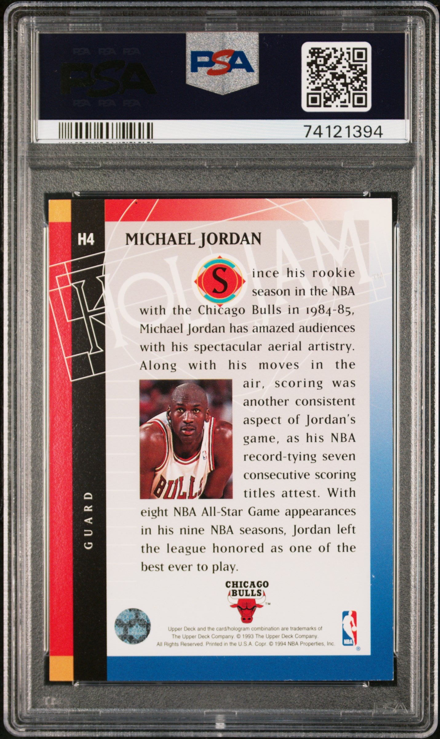 1993 Upper Deck Holojam Michael Jordan #H4 Holojams PSA 6