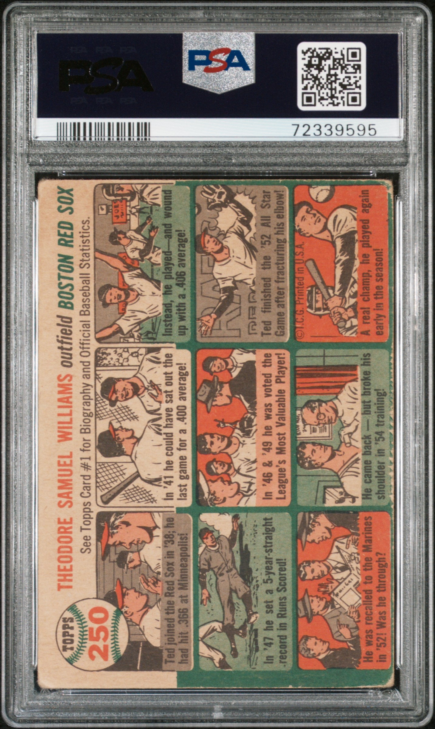 1954 Topps Ted Williams #250 PSA 1.5
