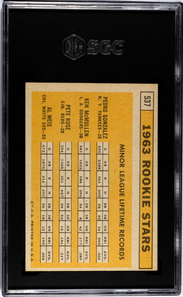 1963 Topps Pete Rose #537 SGC 6