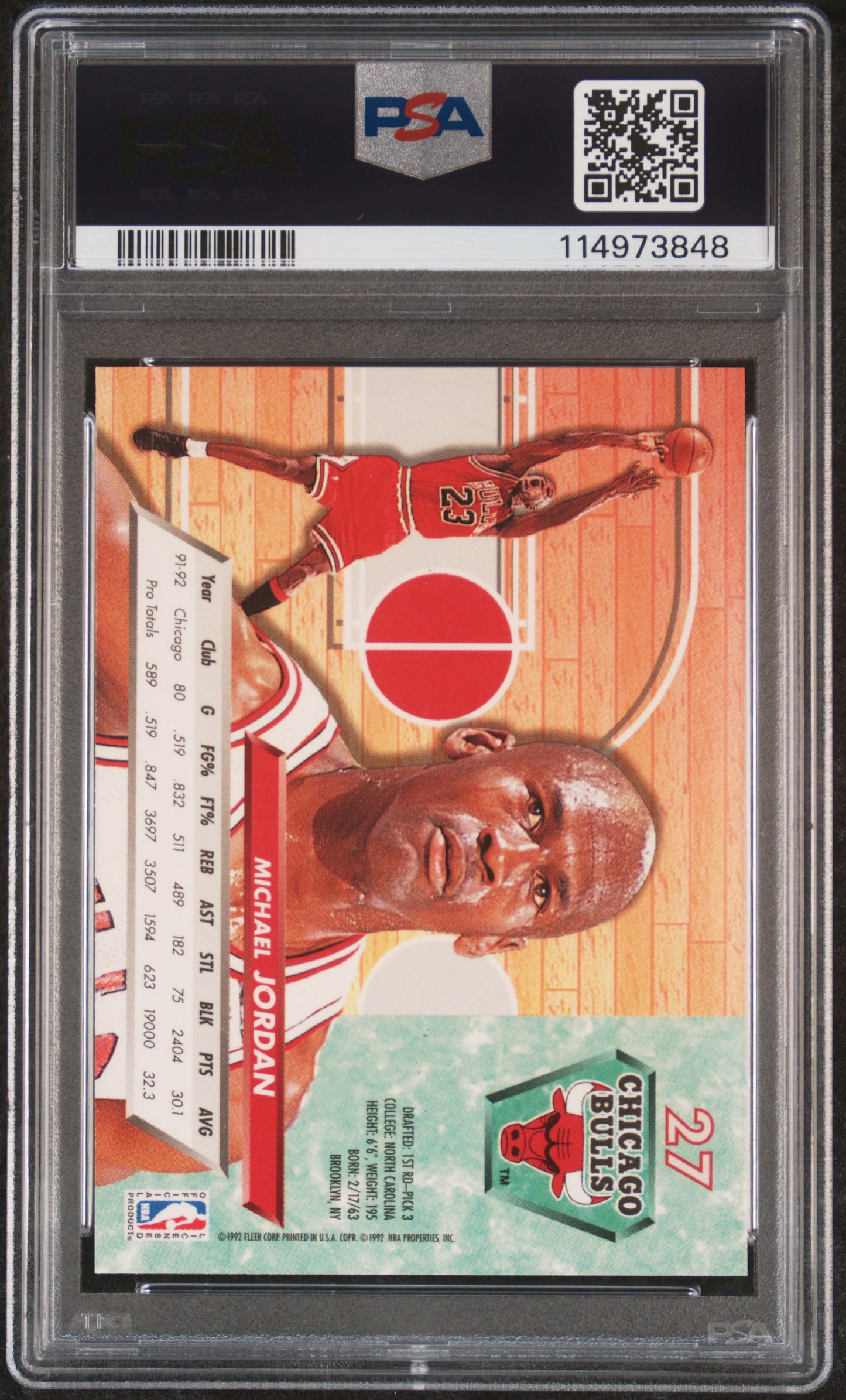 1992 Ultra Michael Jordan #27 PSA 10