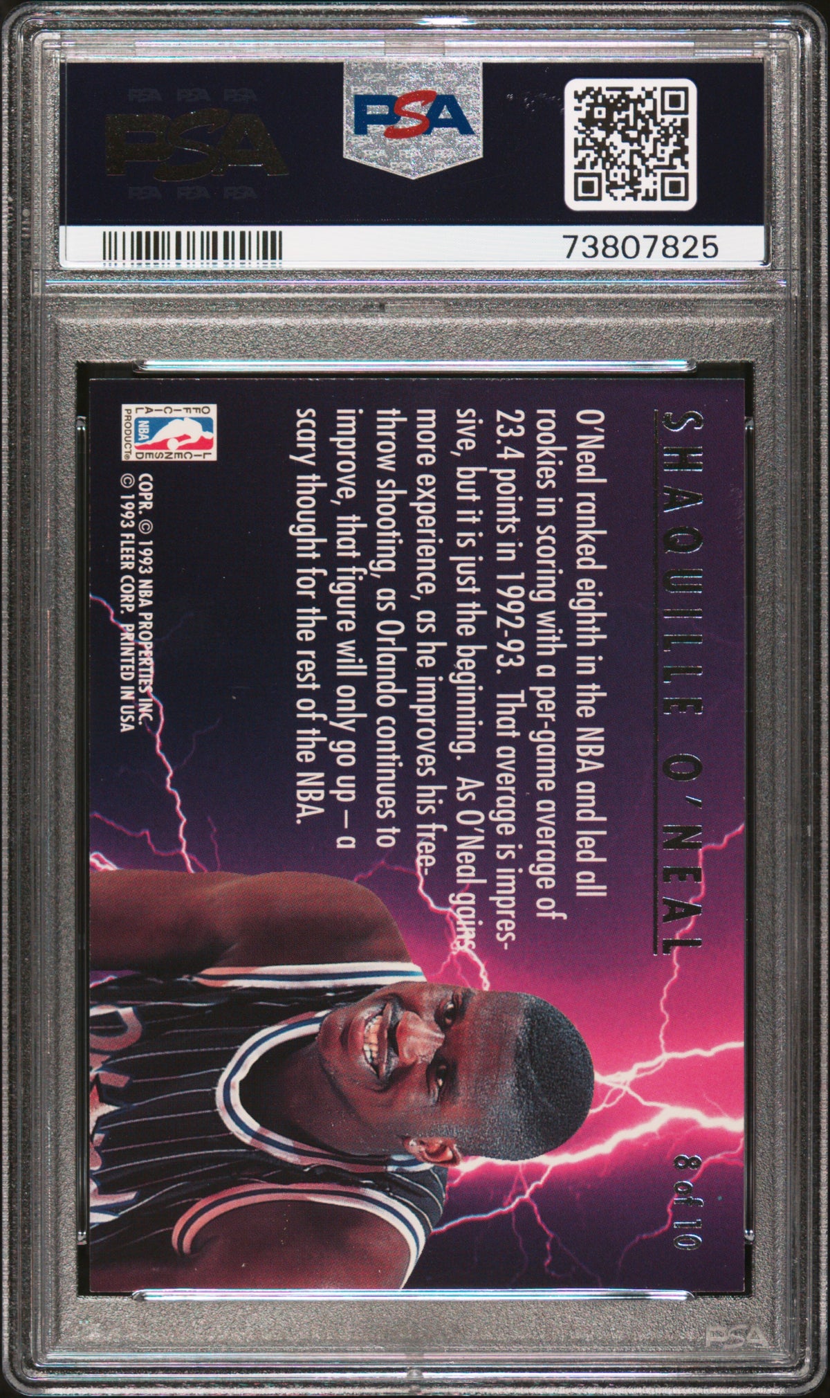 1993 Ultra Scoring Kings Shaquille O'Neal #8 PSA 8