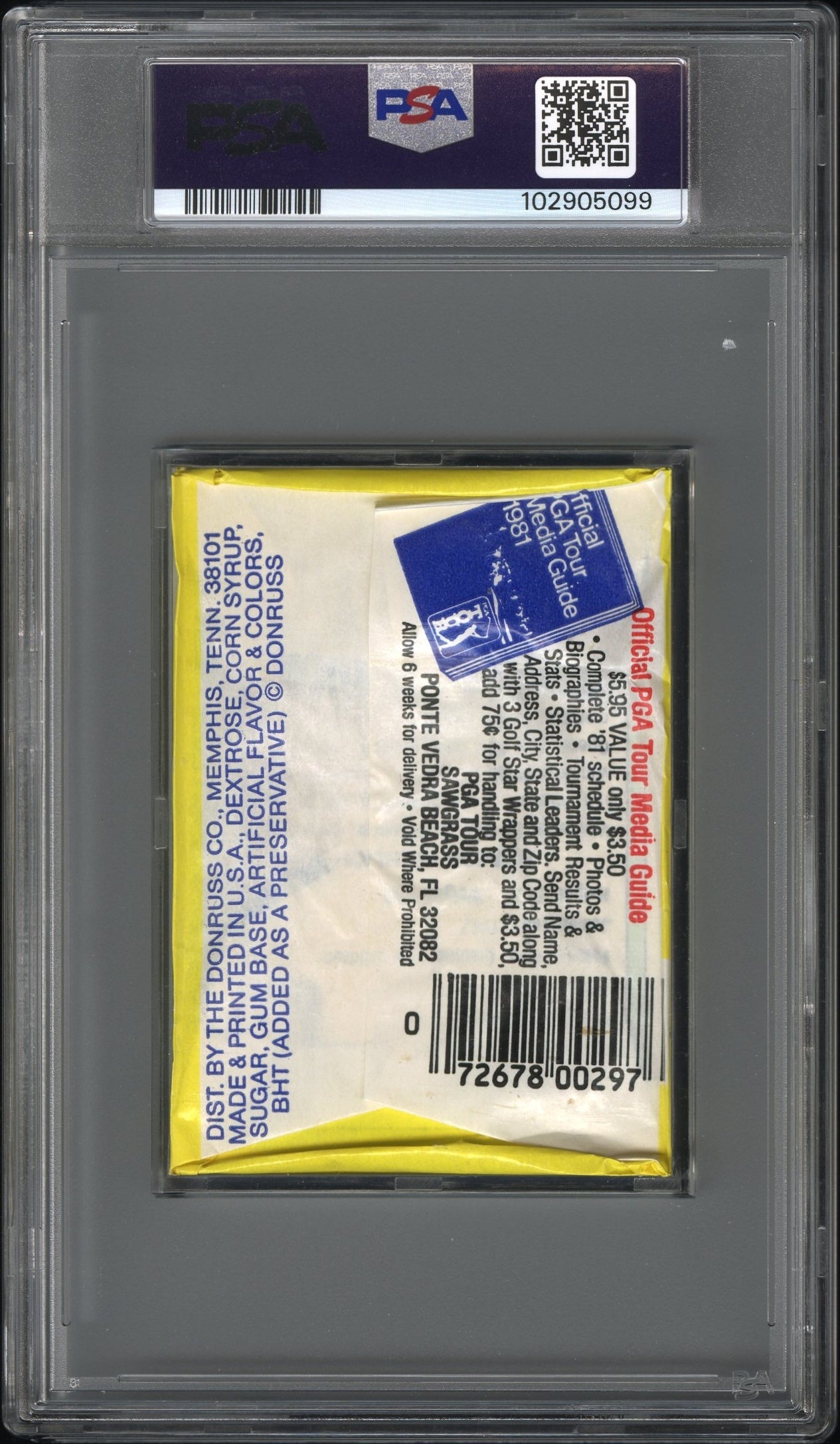 1981 Donruss Golf Pack PSA 8