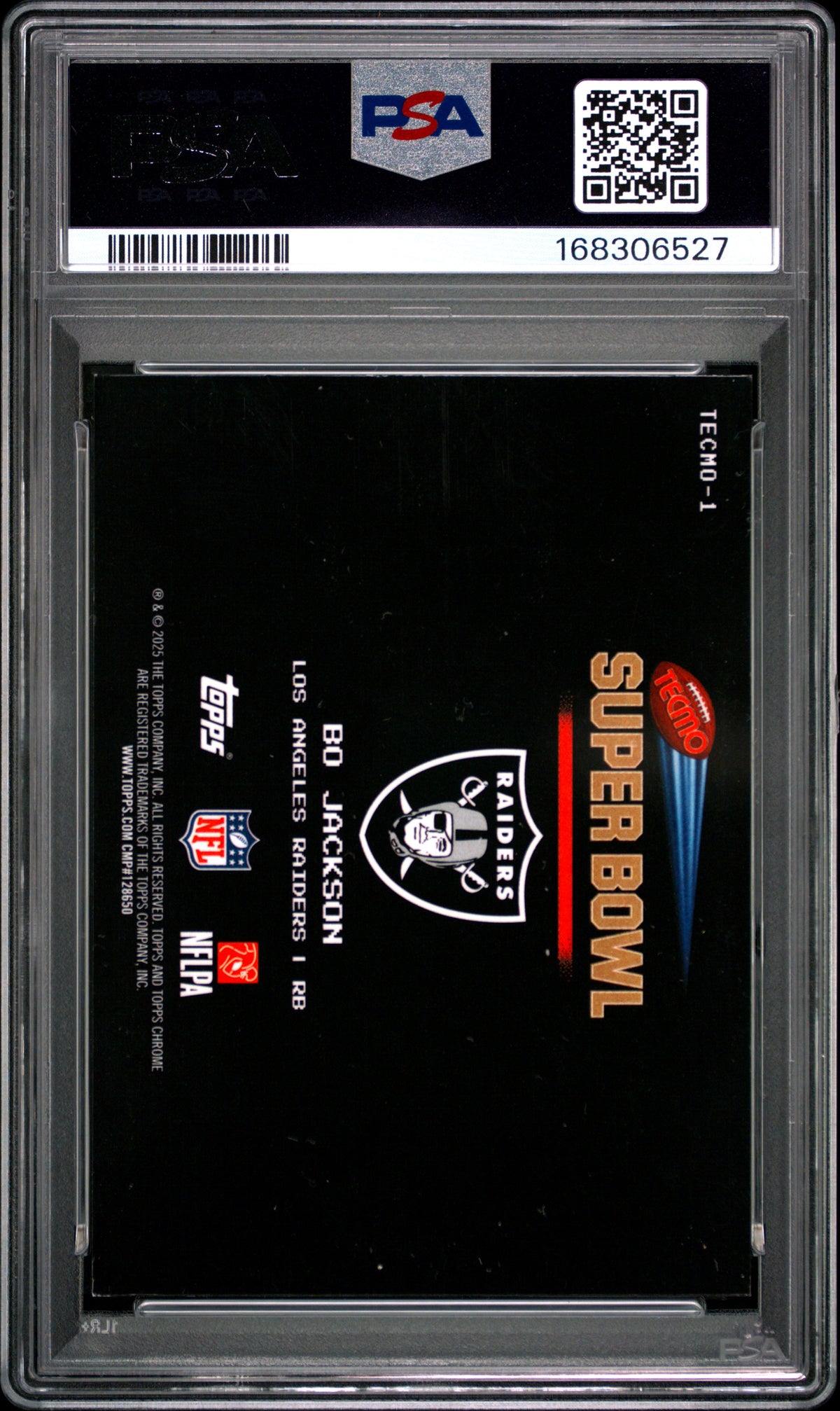 2025 Topps Chrome Tecmo Bo Jackson #1 PSA 8