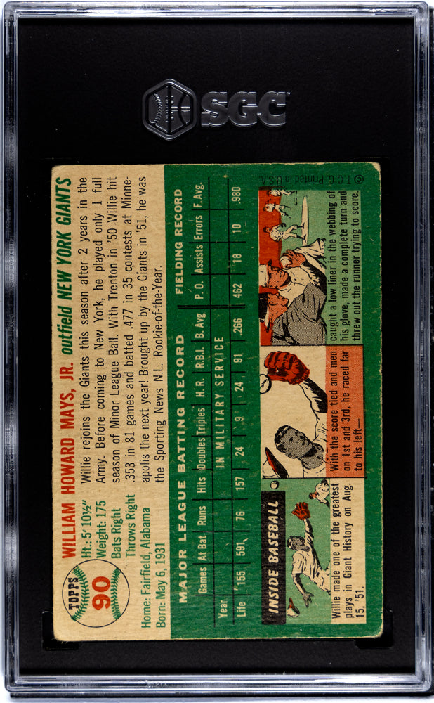 1954 Topps Willie Mays #90 SGC 2.5