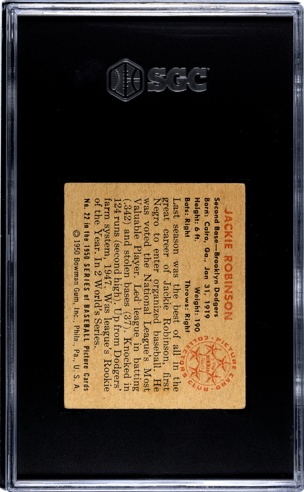 1950 Bowman Jackie Robinson #22 SGC 4