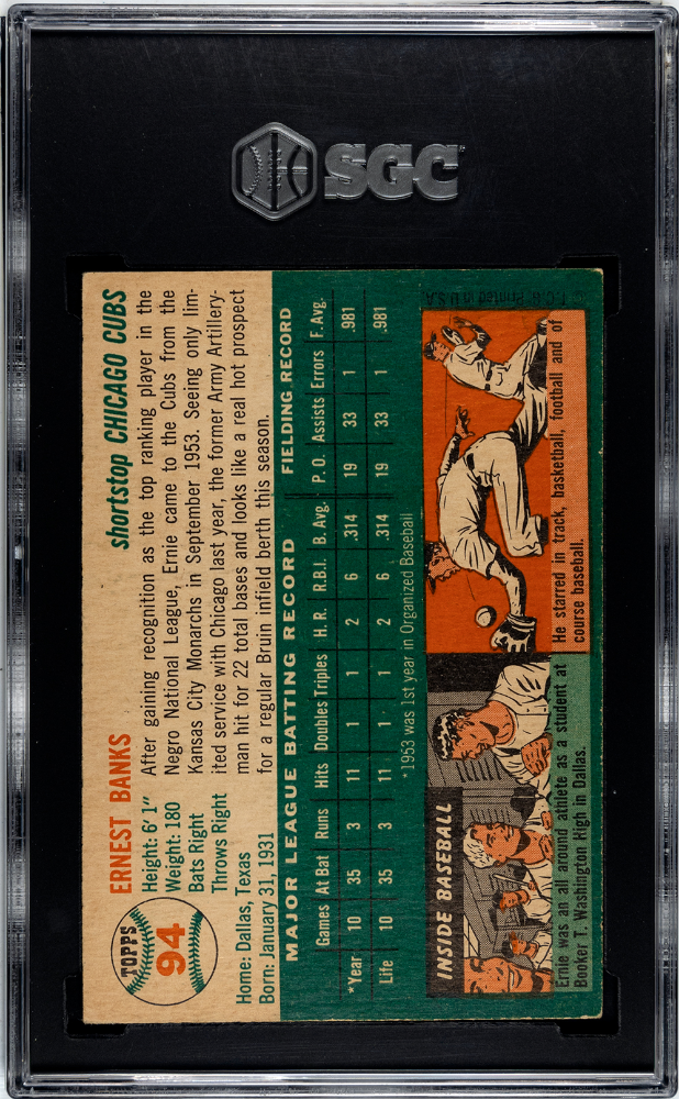 1954 Topps Ernie Banks #94 SGC 4.5