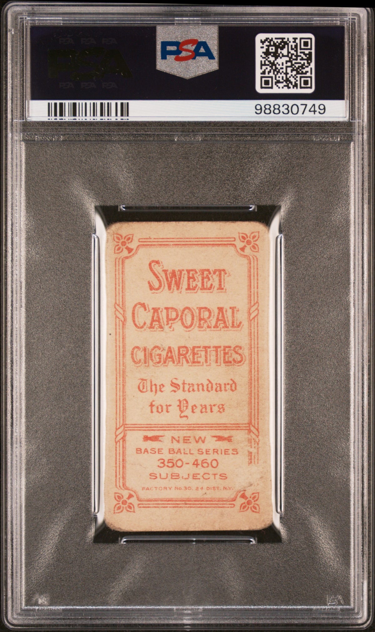 1909-11 T206 Sweet Caporal 350-460/30 Francis Pfeffer PSA 1