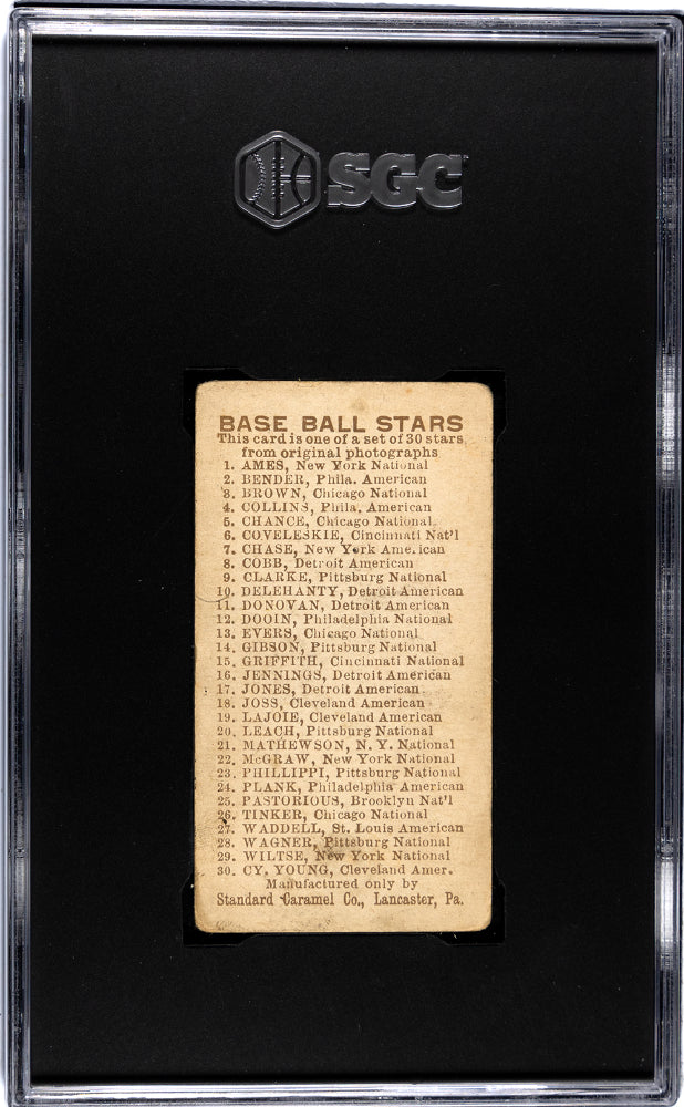 1910 Standard Caramel Co. (E93) Cy Young SGC 3