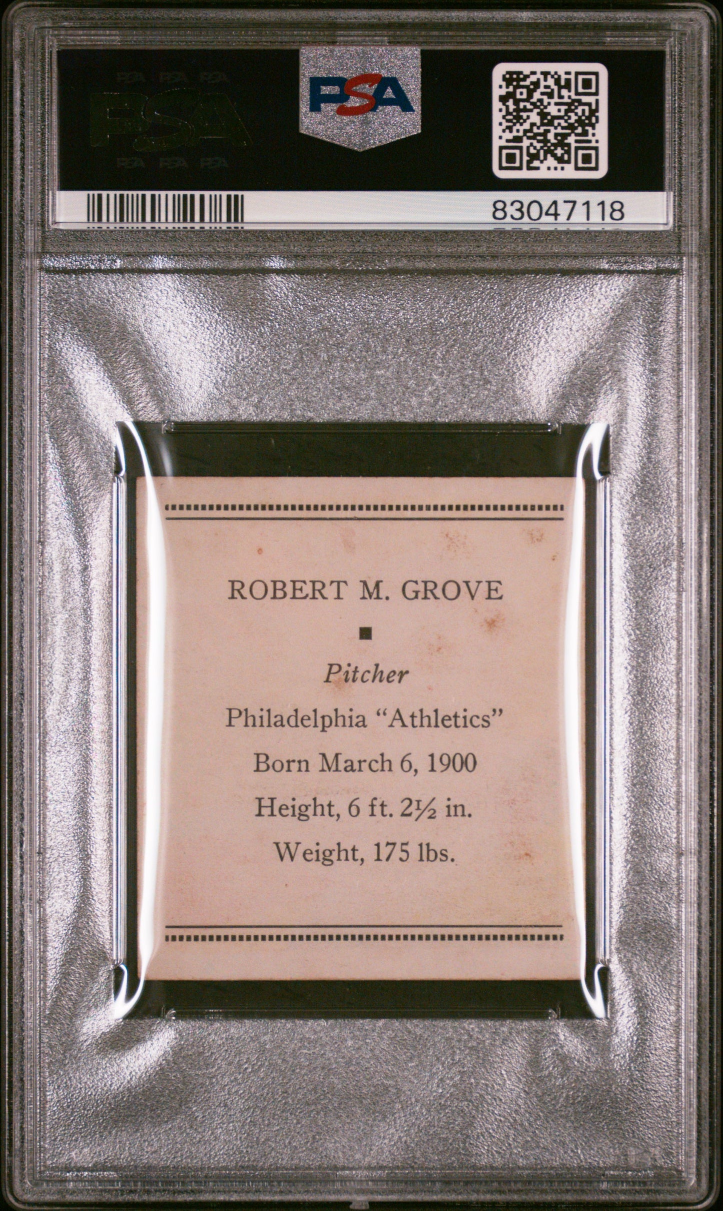 1933 R305 Tattoo Orbit Robert M. Grove PSA 5
